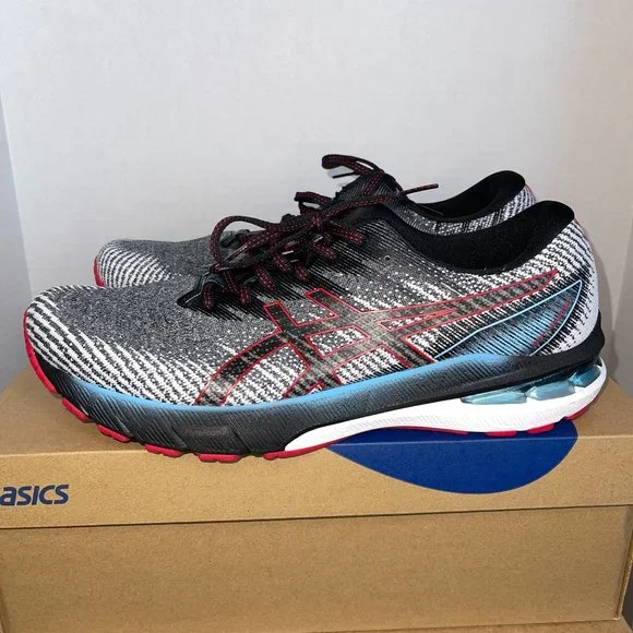 ASICS GT-2000 10 (1011B434-001) MENS 11.5 RUNNING SHOE BLACK/SPEED RED - Picture 1 of 6